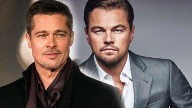 Brad Pitt ile Leonardo DiCaprio karşı karşıya! Brat Pitt çocuk gibi…