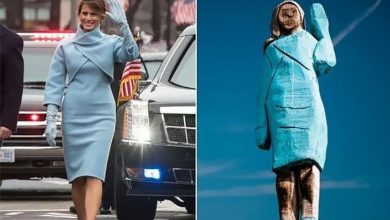 Melania Trump’ın dikilen ahşap heykeli olay oldu!